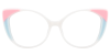 Try on Cat Eye Prescription Glasses 21114 White