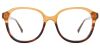 Round Prescription Glasses 21166 Yellow Tortoise from eyewearcanada.com