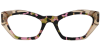 Try on Cat Eye Prescription Glasses 21213 Floral