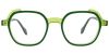 Geometric Prescription Glasses 21243 Green from eyewearcanada.com