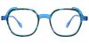 Geometric Prescription Glasses 21243 Blue from eyewearcanada.com