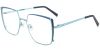 Geometric Prescription Glasses 23109 Blue from eyewearcanada.com