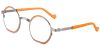 EyewearCanada.com Round Prescription Glasses 23215 Grey Orange