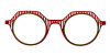 Try on glasses:  Round Prescription Glasses 23222 Red