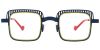 Square Prescription Glasses 23223 Blue from EyewearCanada.com