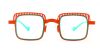 Square Prescription Glasses 23223 Orange Green from EyewearCanada.com