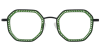 Try on glasses: Geometric Prescription Glasses 23225 Black Green