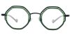 Geometric Prescription Glasses 23227 Green Black from eyewearcanada.com