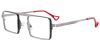 EyewearCanada.com  Square Prescription Glasses 23234 Gray Red