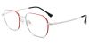 EyewearCanada.com Titanium Prescription Glasses 26023 Red Silver