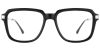 Square Prescription Glasses 35011 Black Gold from EyewearCanada.com