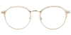 Try on glasses: Round Prescription Glasses 35027 Clear