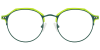 Try on glasses: Round Prescription Glasses 35027 Green