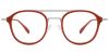 Aviator Prescription Glasses 35031 White Red from EyewearCanada.com