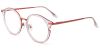 EyewearCanada.com Round Prescription Glasses 35034 Red Clear