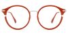 Round Prescription Glasses 35034 Red White from EyewearCanada.com