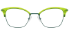 Try on glasses: Cat Eye Prescription Glasses 35039 Green