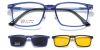 EyewearCanada.com Magnetic Clip-On Sunglasses S9307 Blue