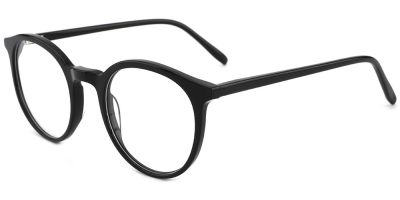 Round Prescription Glasses 21029 Black