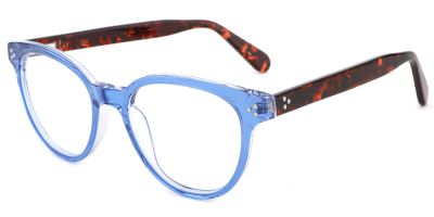 Cat Eye Prescription Glasses 21087 Blue Tortoise 