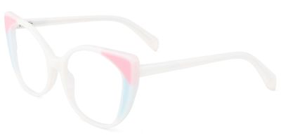 Cat Eye Prescription Glasses 21114 White