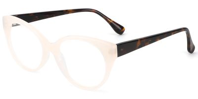 Cat Eye Prescription Glasses 21172 Cream Tortoise