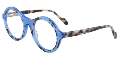 Round Prescription Glasses 21244 Blue