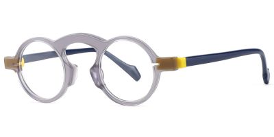 Round Prescription Glasses 21250 Grey