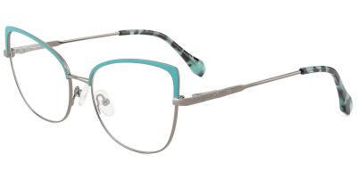 Cat Eye Prescription Glasses 23162 Blue Grey