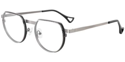  Geometric Prescription Glasses 23230 Grey