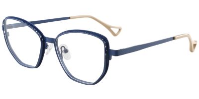 Cat Eye Prescription Glasses 23231 Blue Cream