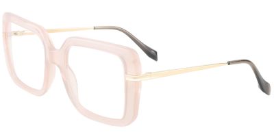 Square Prescription Glasses 35009 Cream