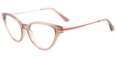 Cat Eye Prescription Glasses 35020 Cream