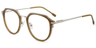 Prescription Glasses 35023 Brown Silver