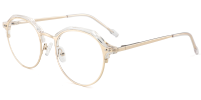 Round Prescription Glasses 35027 Clear