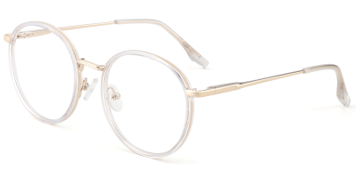 Round Prescription Glasses 35033 Clear