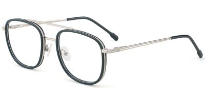 Aviator Prescription Glasses 35036 Black Silver