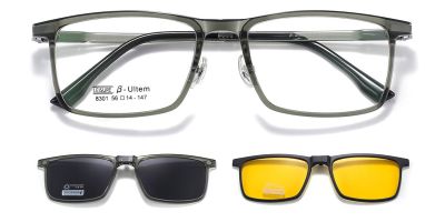 Magnetic Clip-On Sunglasses 8301 Black