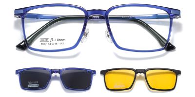 Magnetic Clip-On Sunglasses S9307 Blue