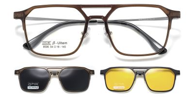 Magnetic Clip-On Sunglasses 8506 Grey