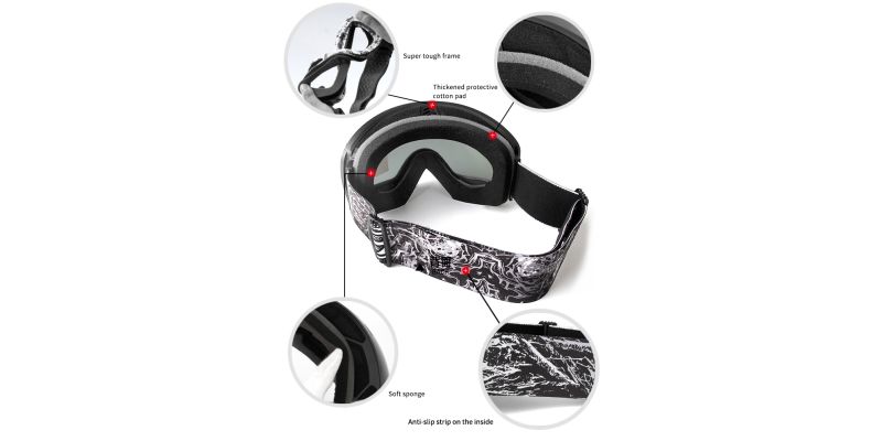 H057 Prescription Ski and Snowboard Goggles Blue