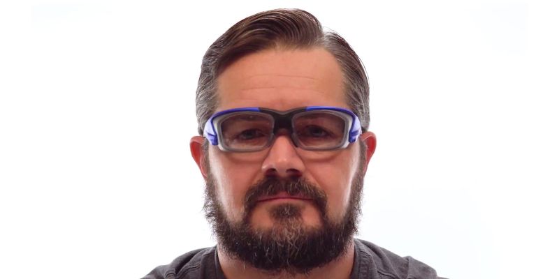 J129 Prescription Safety Glasses Blue - ANSI Z87.1 and CSA Z94.3