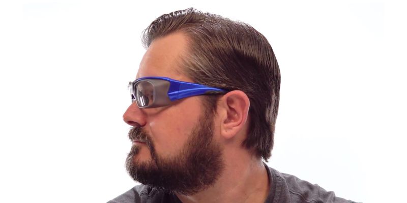 J129 Prescription Safety Glasses Blue - ANSI Z87.1 and CSA Z94.3
