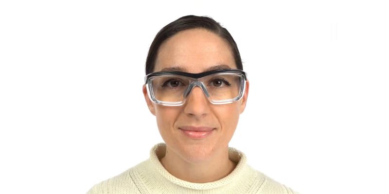 S007 Prescription Safety Glasses Black Grey - ANSI Z87.1