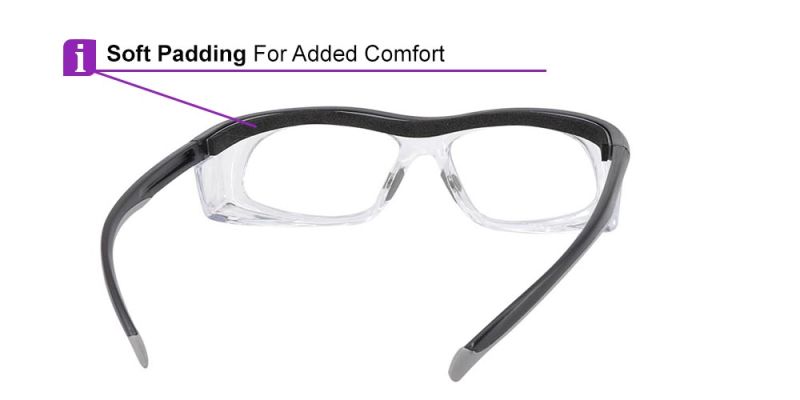 S54E Prescription Safety Glasses Black - ANSI Z87.1 Certified